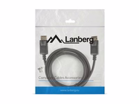Lanberg CA-DPDP-10CC-0018-BK DisplayPort kabelis 1.8 m melns