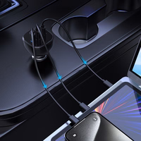 Choetech TC0024 automašīnas lādētājs 160W 2x USB-C PD 3.1 1x USB-A - melns