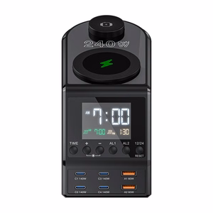 Blitzwolf BW-FW10 modinātājs ar lādētāju 2xUSB-A, 4xUSB-C, 240W