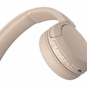 Sony WH-CH520 austiņas bezvadu galvas stīpa zvaniem/mūzikai USB Type-C Bluetooth ar lādēšanas statīvu krēmkrāsas