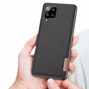 Dux Ducis Fino apvalks pārklāts ar neilona materiālu Samsung Galaxy A42 5G melns