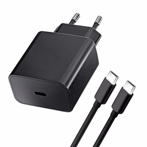 BLUE STAR ceļojumu lādētājs Type C + kabelis Type C uz Type C PD QC4.0 3A 20W TFB-TC-20WPD melns
