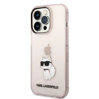 Karl Lagerfeld KLHCP14LHNCHTCP iPhone 14 Pro 6.1" rozā/rozā cietais apvalks Ikonik Choupette