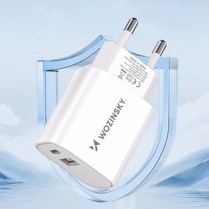 Wozinsky WGWCW USB-A USB-C 20W sienas lādētājs - balts