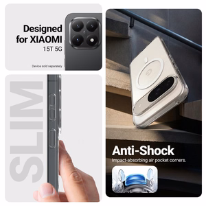 Crong Hybrid Clear Magnetic MagSafe vāciņš ierīcei Xiaomi 15T, caurspīdīgs