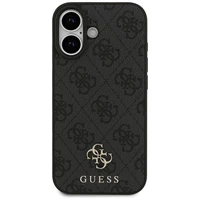 GUESS viedtālruņa apvalks IPHONE 17, saderīgs ar MagSafe GUHMP17SP4SM4MK (PU 4G Small 4G un Classic), melns