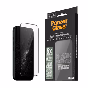 PanzerGlass Ceramic Screen Protector iPhone 16 6.1" Ultra-Wide Fit 2853