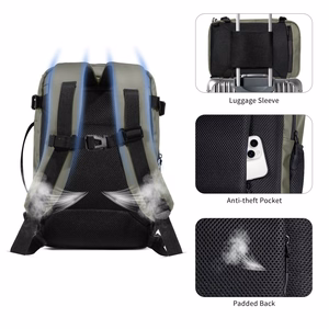 Tech-Protect Defender S50 mugursoma Ryanair un Wizzar, 20L klēpjdatoram - olīvzaļa