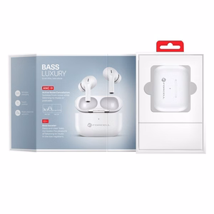 FORCELL F-AUDIO Master Pro bezvadu austiņas bluetooth TWS baltas