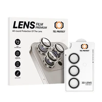 Temperēts stikls Tel Protect 3D objektīvam kamerai Samsung Galaxy S23 - caurspīdīgs (3 gab.)