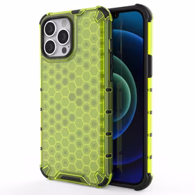 Honeycomb Case bruņu vāks ar TPU buferi iPhone 13 Pro Max zaļš