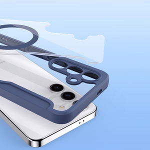 Dux Ducis Skin X Pro viedtālruņa apvalks Samsung S24+ ar magnētisko gredzenu un atloku - zils