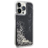 Guess GUHCP14XLCSGSGK iPhone 14 Pro Max 6.7" melns/melns cietais apvalks Liquid Glitter Marble