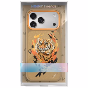 Nimmy Tiger Magnētiskais viedtālruņa apvalks iPhone 17 Pro - gaiši brūns
