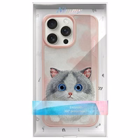 Nimmy Big Eyed Pet 2.0 kaķa apvalks iPhone 15 Pro Max - rozā
