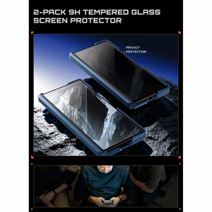 Supcase UB Aero MagSafe 2 daļu maciņa un privātuma aizsargstikla komplekts Samsung Galaxy Z Fold 8 Ultra – tumši zils
