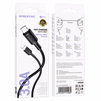 Borofone Kabel BX111 Feliz (m) - USB uz Type C - 3A 1 metrs melns