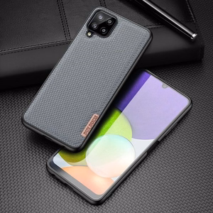 Dux Ducis Fino apvalks pārklāts ar neilona materiālu Samsung Galaxy A22 4G pelēks