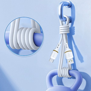 Dudao L25T USB-A - USB-C Silicone Cable 5A 1m - White