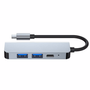 HUB Tech-Protect V2 4in1 USB-C - USB-A 3.0 / USB-A 2.0 / USB-C / HDMI - pelēks