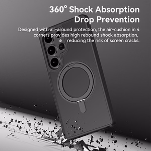 Rock Rotating Stand Soft Touch Series Magnetic for Samsung Galaxy S25 black