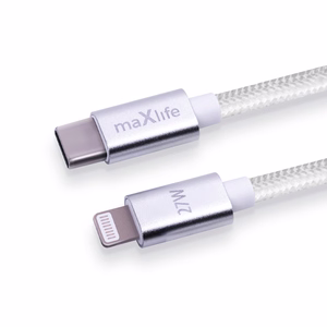 Maxlife MXUC-12 kabelis USB-C - Lightning 1,0 m 27W - balts
