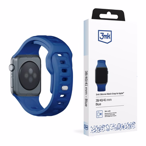 3mk silikona siksniņa Apple Watch, 38/40/41/42 mm, zils, mazais izmērs