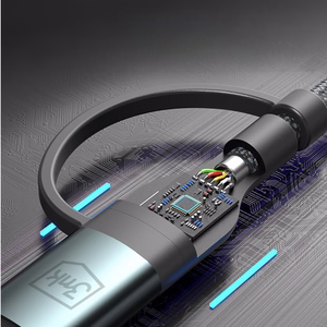 3mk Hyper Cable N-SERIES 2 in 2 USB-A / USB-C un USB-C / Lightning 1,2 m QC 3.0 9V/2A 60W - melns