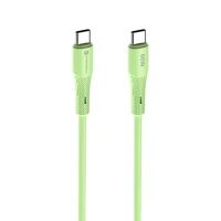 FORCELL F-ENERGY C344 kabelis Type C uz Type C QC4.0 PD 3A 60W Silikona 1 m zaļš