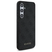 Guess GUHCS24FEG4GFGR S24 FE S721 pelēks/pelēks cietais apvalks 4G Metāla Zelta Logotips