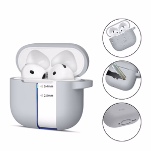 Tech-Protect silikona apvalks ar āķi AirPods 4 - pelēks