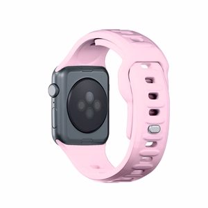 3mk silikona siksniņa Apple Watch, 42/44/45/46/49 mm, pūderrozā, lielais izmērs