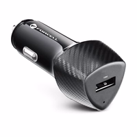 FORCELL F-ENERGY Carbon CC50-1A automašīnas lādētājs USB A QC3.0 3A 18W melns