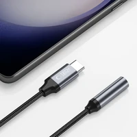 Tech-Protect UltraBoost USB-C / 3.5 mm mini ligzdas adapteris - melns