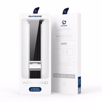 Dux Ducis siksniņa (Mixture II versija) siksniņa Apple Watch Ultra, SE, 9, 8, 7, 6, 5, 4, 3, 2, 1 (49, 45, 44, 42 mm) pīta josla aproce melns