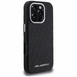 Karl Lagerfeld FW Stamped Karl MagSafe Case for iPhone 16 Pro - Black