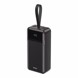 BWOO 65W portatīvais lādētājs 30000 mAh 2x USB-A, 1 x USB-C ar digitālo indikatoru, melna