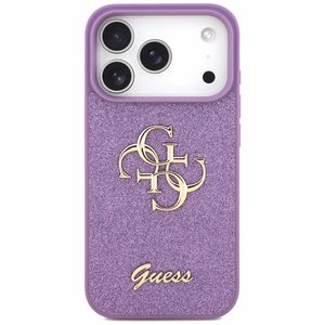 Guess Fiksēts Mirdzošs Liels 4G viedtālruņa apvalks iPhone 17 Pro - violeta