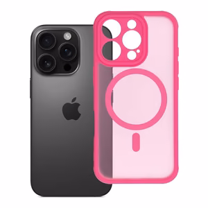 FULL MATTE MAG COVER magnētiskais viedtālruņa apvalks, saderīgs ar MagSafe, paredzēts IPHONE 16 Pro, rozā