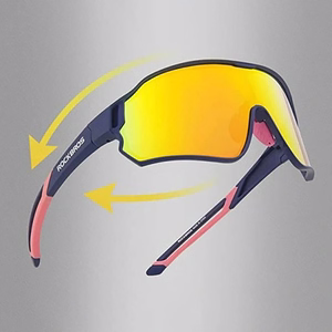 Rockbros 10134PL polarizētas riteņbraukšanas brilles – zilas un rozā