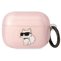 Karl Lagerfeld KLAPHNCHTCP Airpods Pro apvalks rozā/rozā Ikonik Choupette