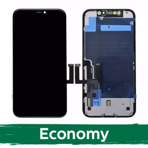 LCD Displejs Saderīgs ar iPhone 11 Melns (INCELL ar metal plate / Economy)