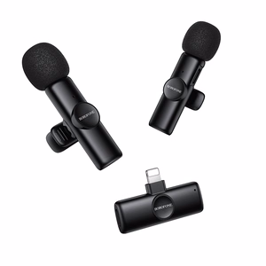 Borofone Lavalier bezvadu mikrofons BFK16A Winner Lightning melns - 2 gab.