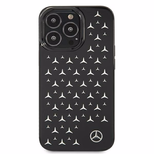 Mercedes Silver Stars Pattern чехол для iPhone 13 Pro / iPhone 13 - чёрный