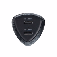 FORCELL CARBON automašīnas lādētājs Type C 3.0 PD20W + Type C 3.0 PD20W CC50-2C melns (Kopā 40W)