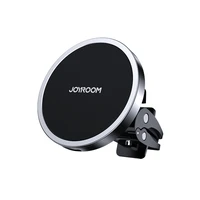 Joyroom automobiļu magnētiskais turētājs Qi bezvadu induktīvā lādētājs 15W (MagSafe saderīgs ar iPhone) melns (JR-ZS240)