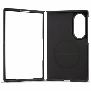Melns Karl Lagerfeld Karl & Choupette Pins MagSafe vāciņš Samsung Galaxy Z Fold8