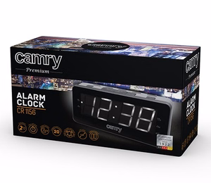 Camry CR 1156 – clock radio with alarm, white/black