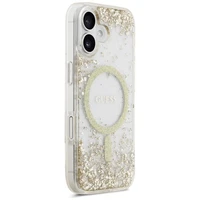 Guess Resin Bottom Glitter Magnētiskais viedtālruņa apvalks iPhone 17 - zelta