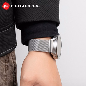 FORCELL F-DESIGN FS11 magnētiskā nerūsējošā tērauda siksniņa SAMSUNG pulkstenim 20 mm melna